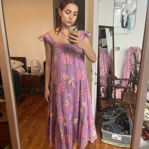 NWT !! Betsey Johnson Floral Purple Dress